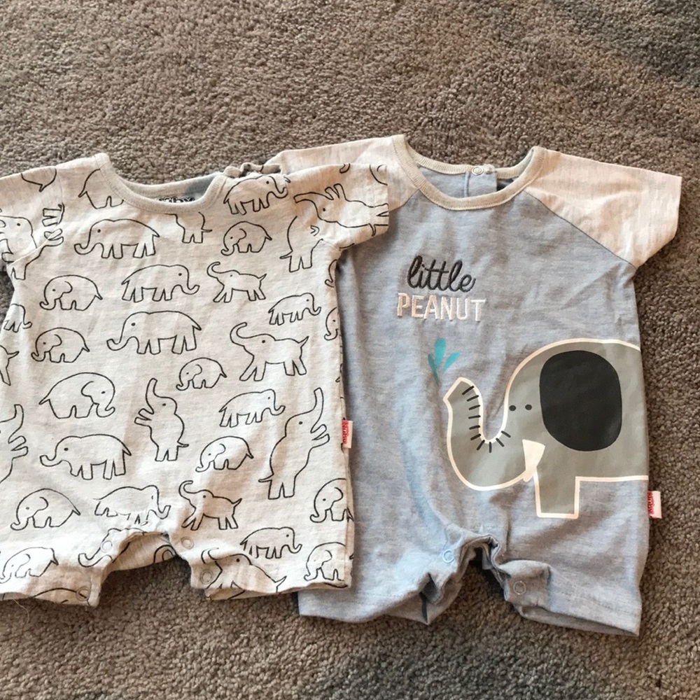 2 Elephant jumpsuits